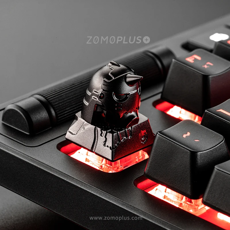 Zomo Стальной алхимик Альфонс Элрик Armor Artisan Keycap CNC Анодированный Алюминиевый