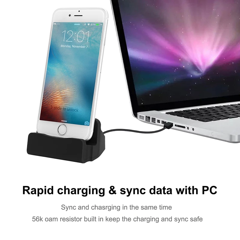 Настольная зарядная док-станция 8 Pin USB для iPhone XS Max XR 7 Plus подставка Док-станция X 6 6S