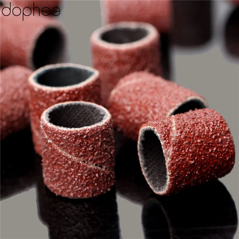 Dophee 100 шт. Аксессуары Dremel зернистость 80 # барабан шлифовальный набор + 2