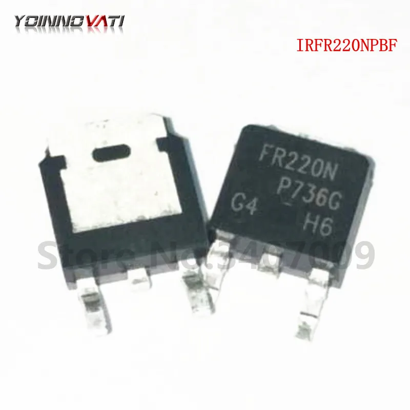 10 шт. IRFR220NPBF IRFR220N TO 252 IRFR220 FR220N MOSFET 200 В 1 N CH HEXFET 600mOhms 15nC новый оригинал|Соединители| |