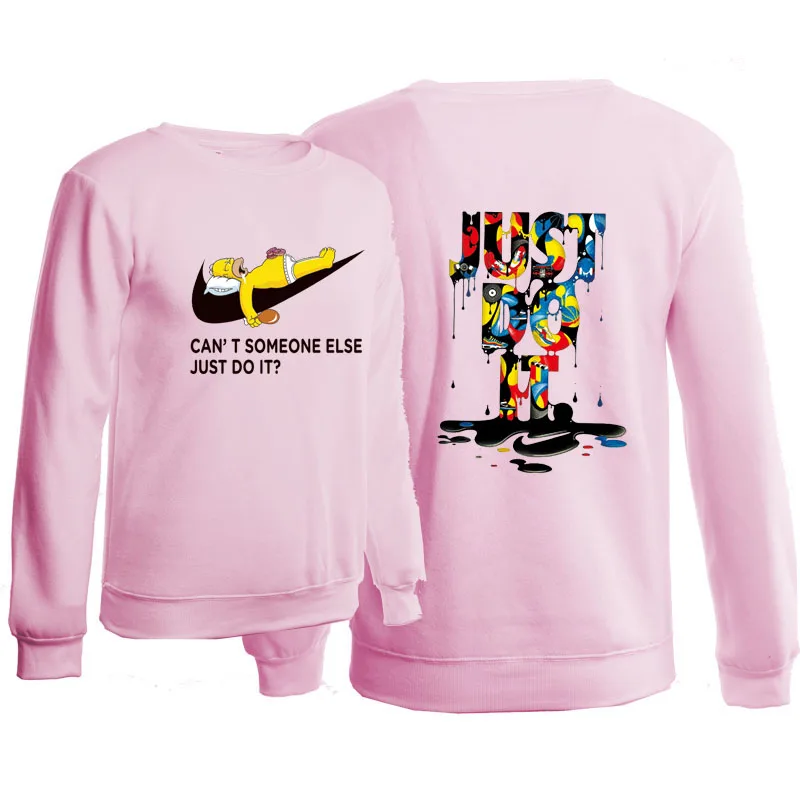 Fashion Funny Print Hoodie Sweatshirt Men Women Just Do It Colorful Letter Long Sleeve Hip Hop Cotton O-Neck Hoody | Мужская одежда