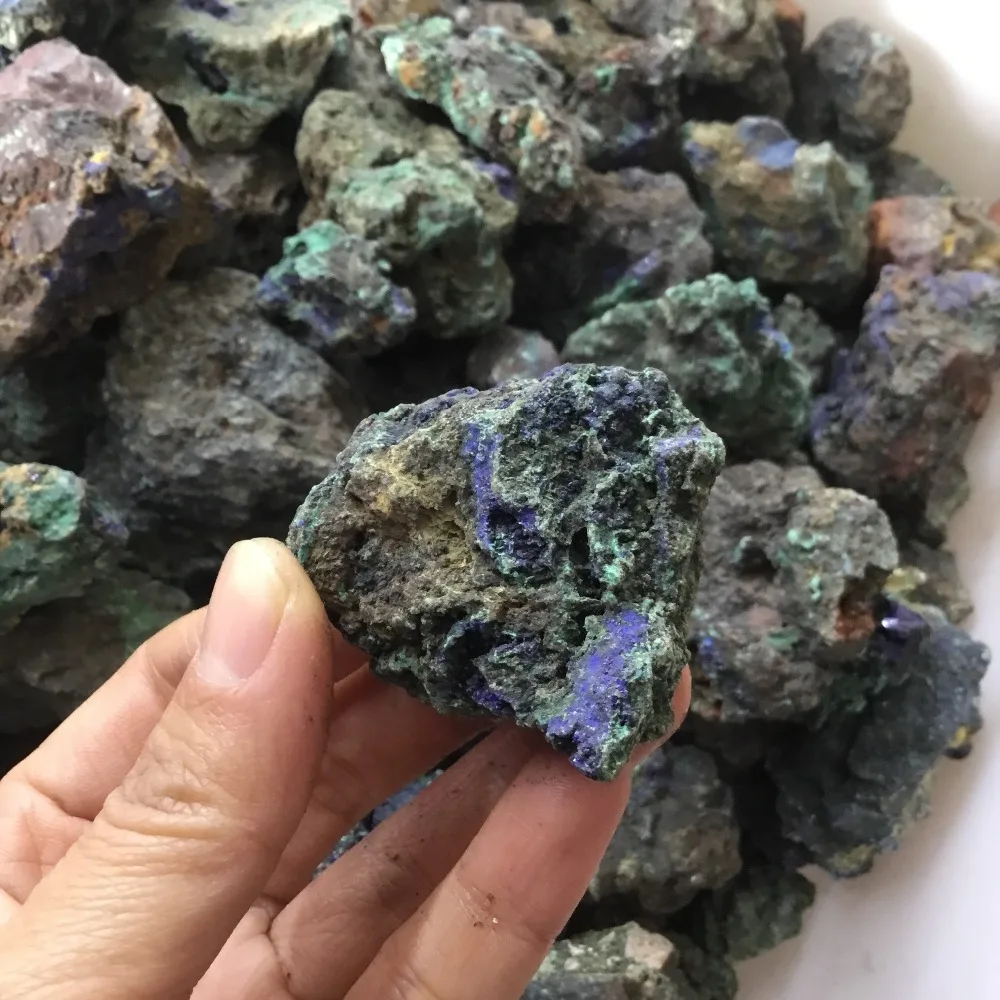 Натуральный сырой чессилит необработанный камень azurite минеральный