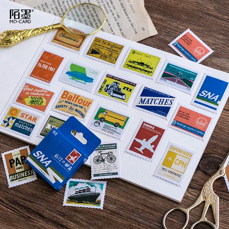 46 шт./кор. путешествия stamp set украшения Печать DIY планировщик Дневник Scarpbooking индекс