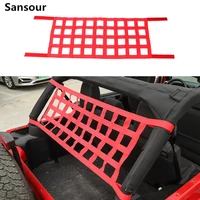 sansour black red car top roof storage hammock bed rest network cover for jeep wrangler tj jk jl 1997 2018 car accessories