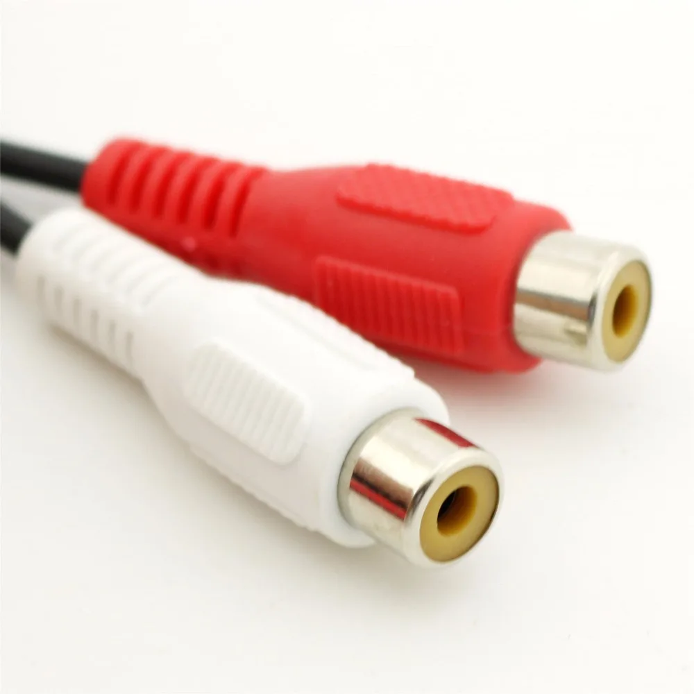 1 шт. 1x 5 фута Двойной RCA Женский Разъем для 2x штекер аудио-видео адаптер кабель