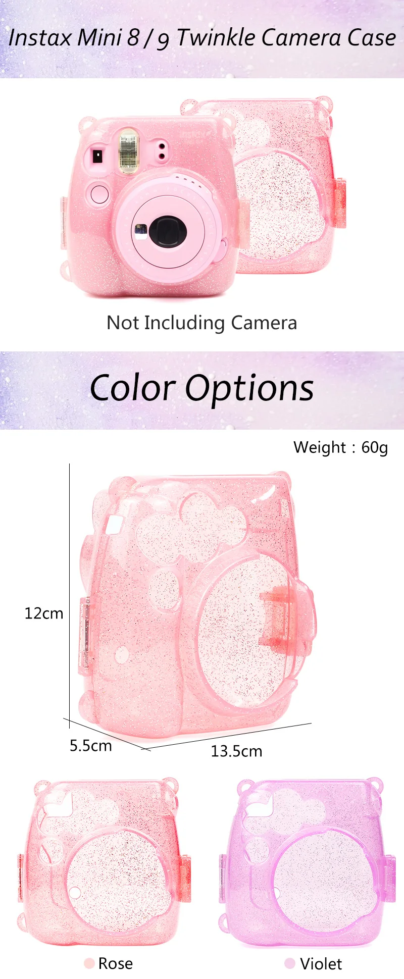CAIUL Камера чехол сумка для фотоаппарата моментальной печати Fujifilm Instax Mini 9/8/8+ пленка глянцевая фотобумага для Камера, с ремешком