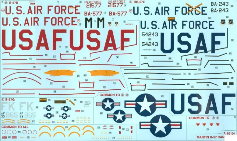 1:48 сборная военная модель A10104 американский самолет B-57B модель