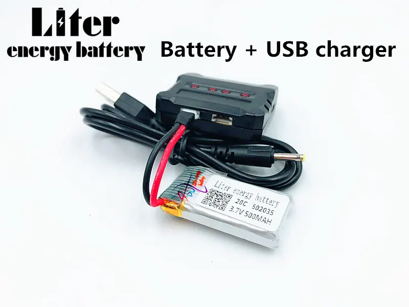 Литий полимерный аккумулятор 602035 3 7 в 500 мАч для Hubsan h107d MJXRC F47 Difeida DFD F180 FY310B m62R литий