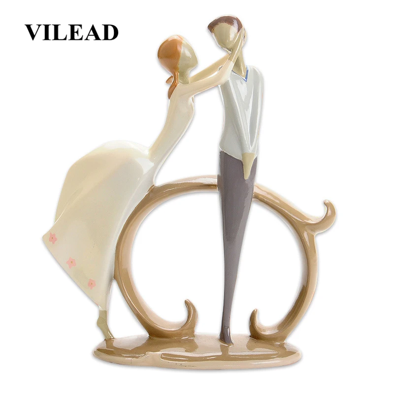 VILEAD 21,5 см Смола романтические парные фигурки современный минималистичный спальня свадебные подарки Креативные украшения домашний ТВ набор украшения