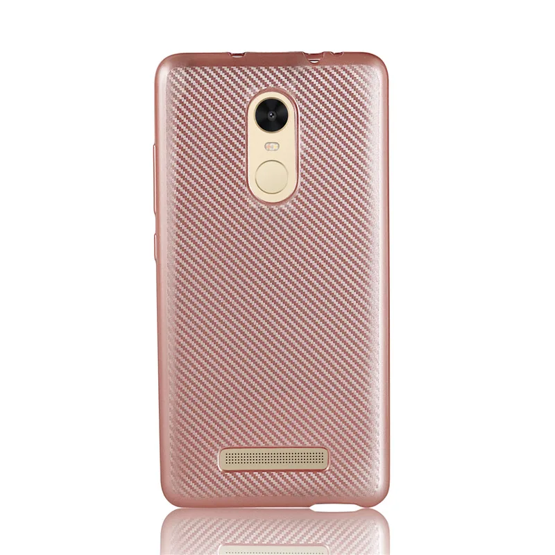 Для Xiaomi Redmi Note 3 Pro специальное издание 152 мм чехол из углеродного волокна задняя крышка тонкий мягкий Fundas для Redmi Note3 SE чехол для телефона s - Цвет: Rose Gold