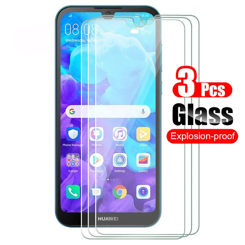 3 шт. для huawei Y5 (2019) Закаленное стекло защиты экрана 2019 Защитная стеклянная пленка 9