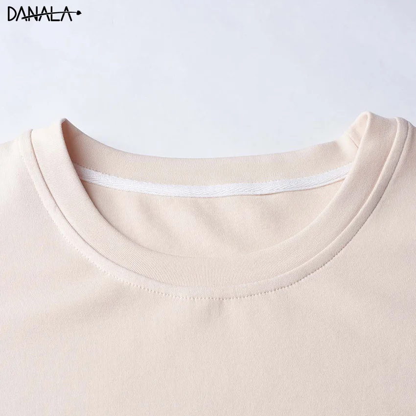 DANALA, хлопок, повседневные наборы пижам, женские, короткий рукав, с принтом, комплекты одежды для сна, для девочек, домашняя одежда для женщин, домашние костюмы