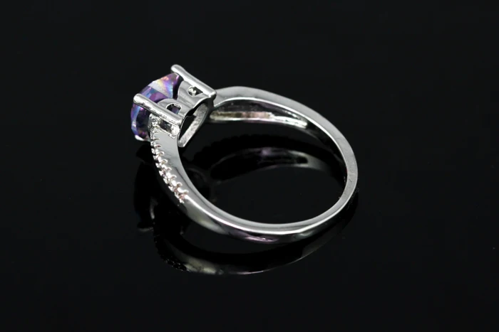 6 цветов 2016 женские кольца синий ювелирные серебряные свадебные rainbow Love кольцо