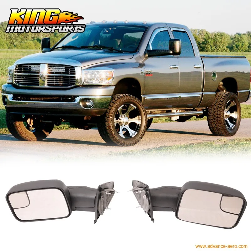 Подходит для 02-08 Dodge Ram 1500 02-09 Ram 2500 3500 боковые буксировочные зеркала ручная пара черный