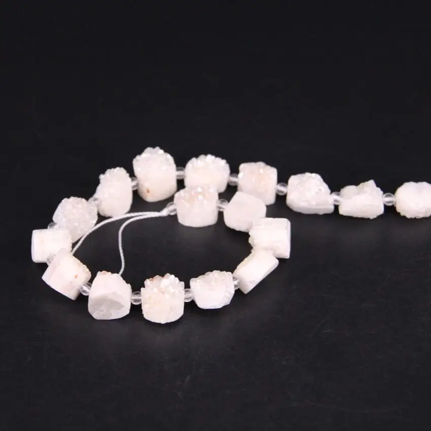 Бусины самородки Approx24PCS/нитка из титана белого цвета натуральный кварц овальные