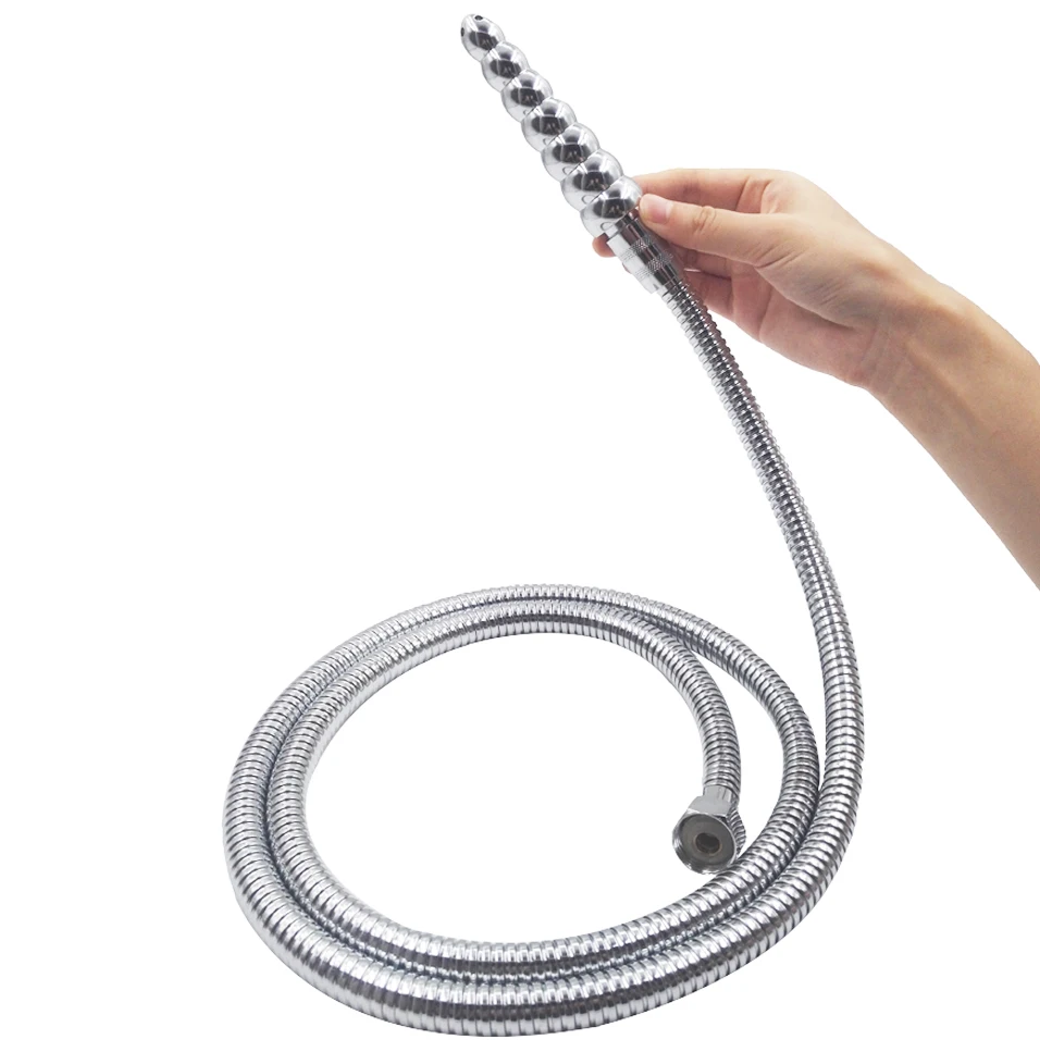 Анальная клизма camaTech с 7 бусинами для очистки душа нержавеющая сталь