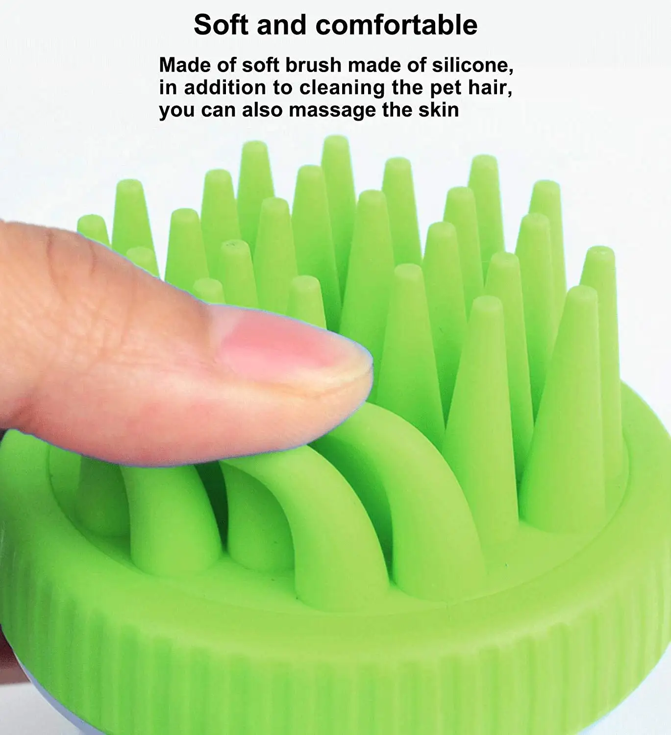 Массажная щетка для ванны собак и кошек диспенсер шампуня мягкая щетина