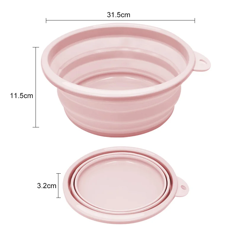 Medium Pink Галогенная на замену раковина для мытья машины, одежда овощей Портативный складные бассейны Пластик дома Кухня Путешествия инструмент для очистки - Цвет: Medium Pink