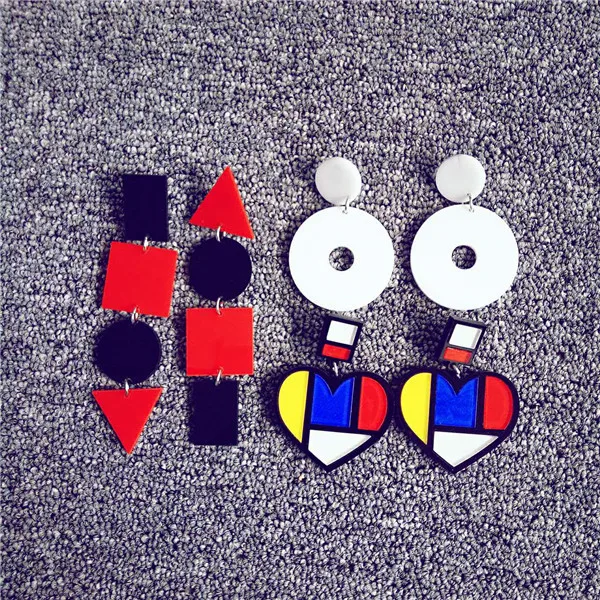 Акриловые простые дизайнерские Геометрическая круглая квадратная подвеска в