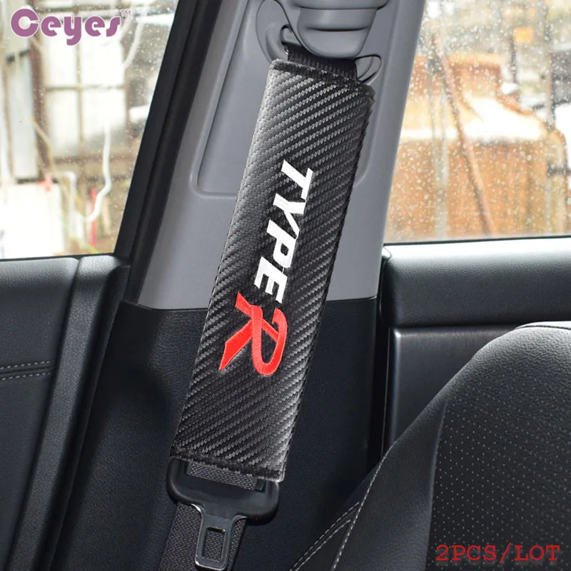 Ceyes Накладка для ремня безопасности автомобиля авто Стайлинг подходит TYPER Honda TYPE R