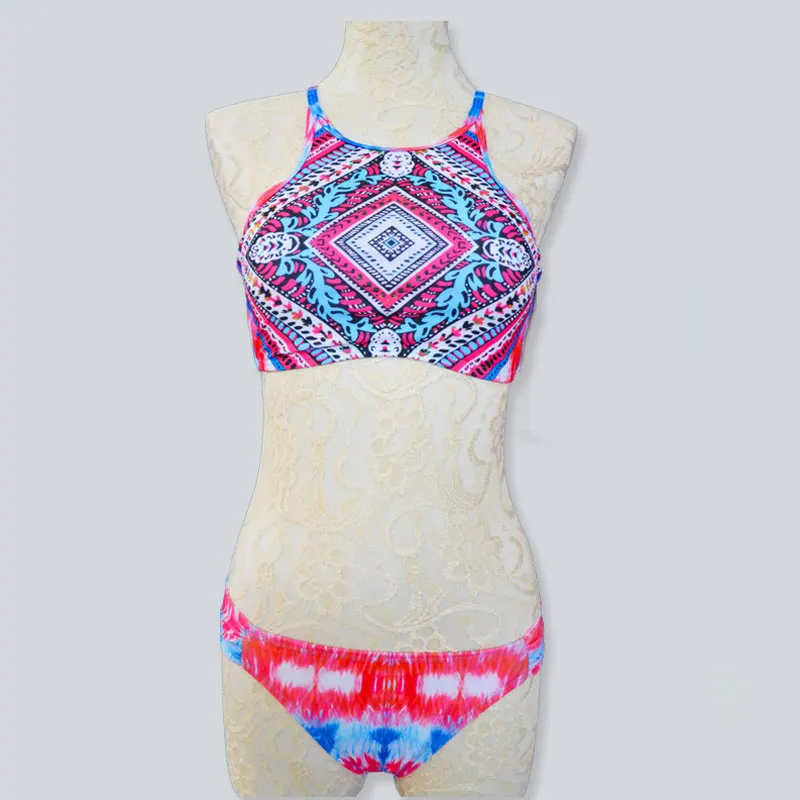 Новинка красивое бикини женский купальный костюм с цветочным принтом хит продаж