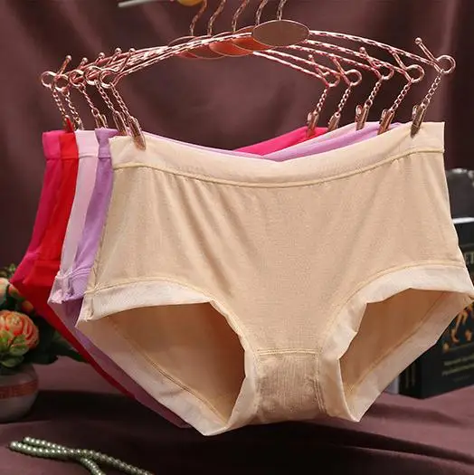 4 шт./лот 2017 новые модные трусы из бамбукового волокна больших размеров бесшовные