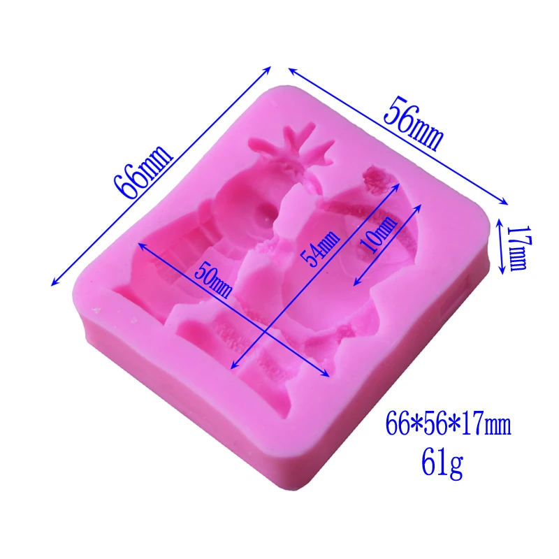 Рождественская серия силиконовая форма в форме Санта и лось глина для помадки