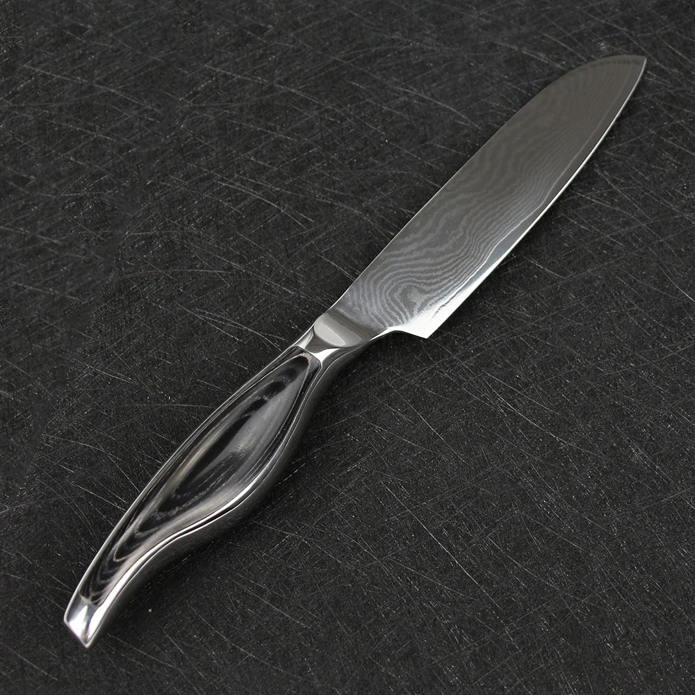 Sunnecko Профессиональный дамасский нож 5 дюймов Ножи Santoku сильная твердость