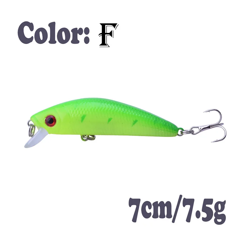 202 F 1 шт. приманка для рыбной ловли Minnow искусственные приманки 3,6 г 7,5 г 8,5 г жесткая рукоятка наживка; рыболовный воблер бас рыболовные приманки, воблеры - Цвет: 202 F