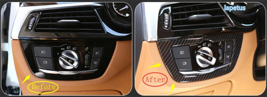 Lapetus Headlight Knob Head Lights Adjustment Decoration Sticker Cover Trim Fit For BMW 5 Series G30 530I 2017 - 2020 ABS | Автомобили и