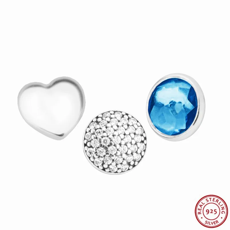 December Droplet Petite бусы DIY Fit Pandora плавающий медальон ожерелья подвески или браслеты