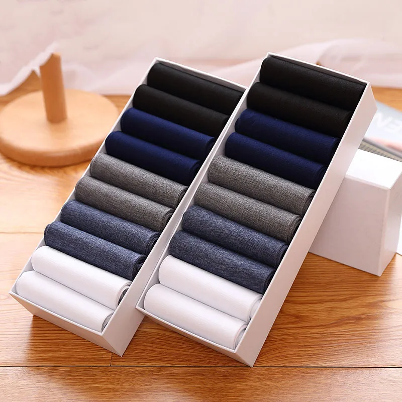 

20 Pairs/lot Business Men Socks Casual Deodorant Men's Silky Brand Thin Socks Gentlemen Crew Sock for Summer Spring Autumn