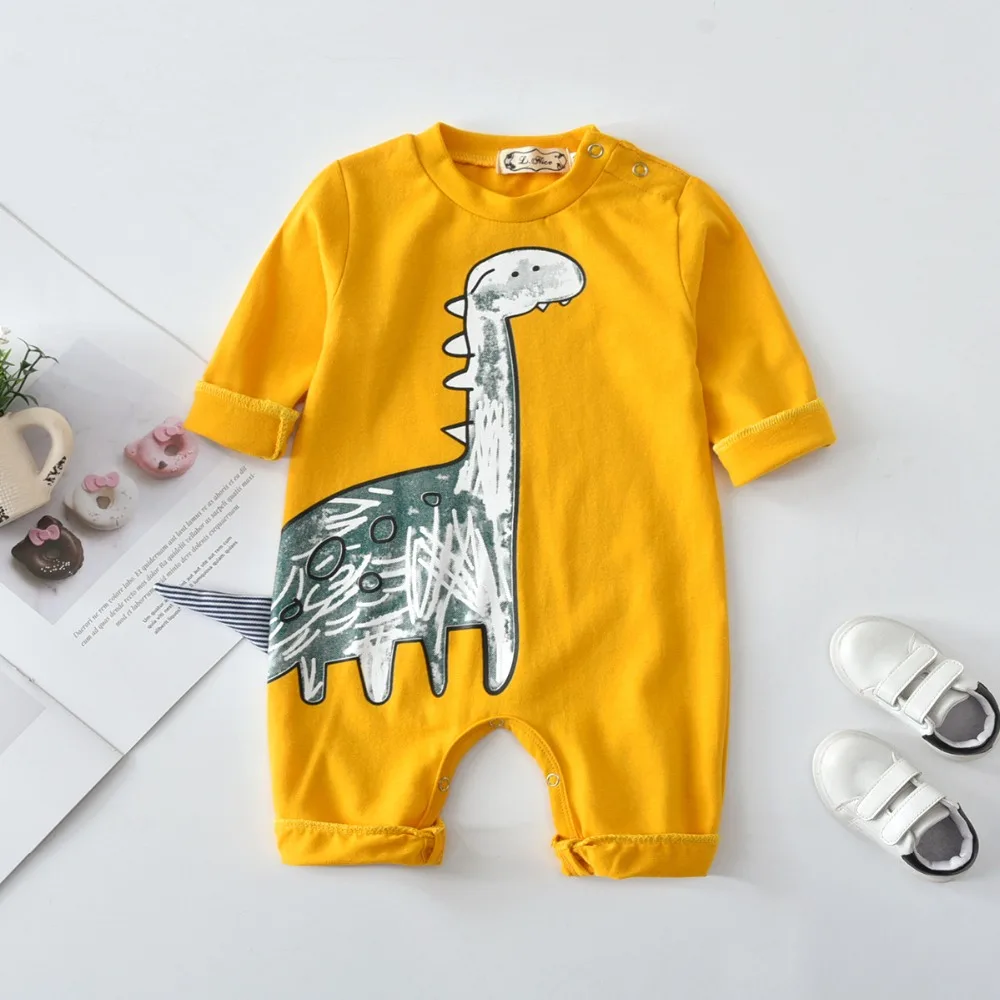Baby girl romper Dinosaur pattern Clothes 2019 Autumn newborn baby clothes Long Sleeve boy Infant Girl | Детская одежда и обувь