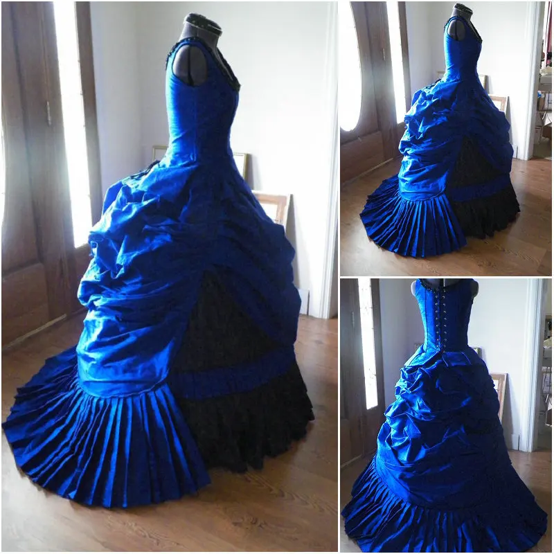 1860S Викторианский корсет Готическая/Гражданская война Южная Белль бальное