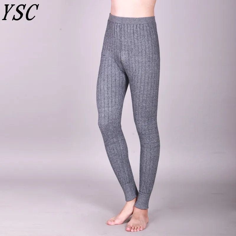 YUNSHUCLOSET новый стиль мужские кашемировые шерстяные теплые брюки трикотажные
