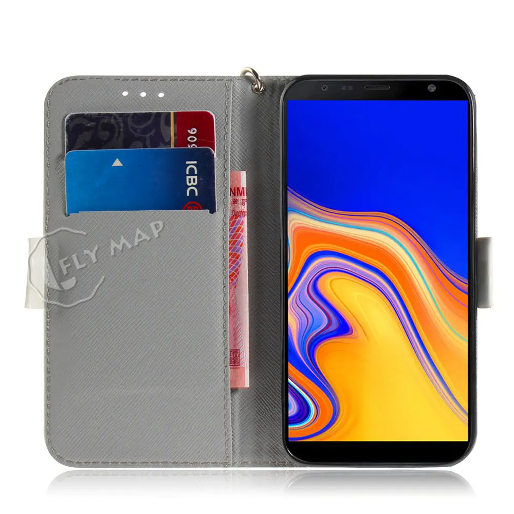 Чехол с откидной крышкой для samsung Galaxy J4 плюс J4+ J415 J415F J415FN/DS силиконовый чехол для телефона с креплением на поясной ремень крышка SM-J415FN/DS SM-J415F телефона Etui