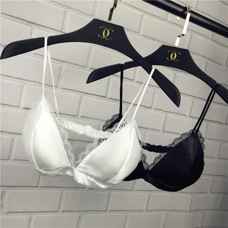 Сексуальный черно белый бюстгальтер пуш ап женское нижнее белье кружевной на