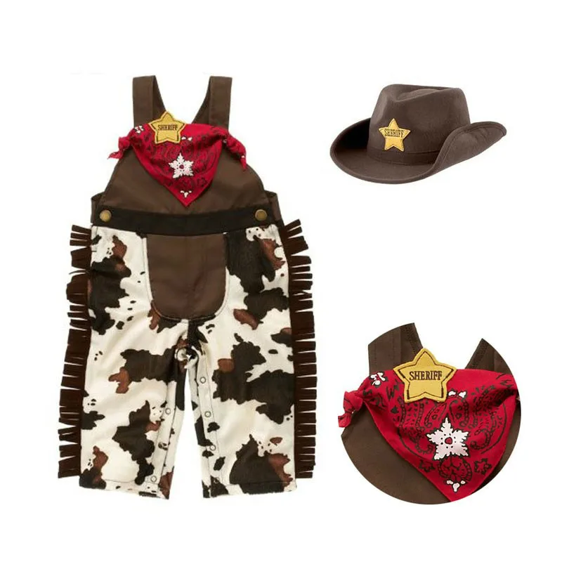 Детский костюм-комбинезон в ковбойском стиле комплект одежды для маленьких