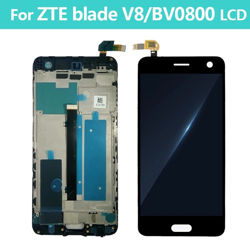 5," для zte Blade V8 BV0800 ЖК сенсорный экран дигитайзер дисплей запасные части в сборе для V 8 полный ЖК