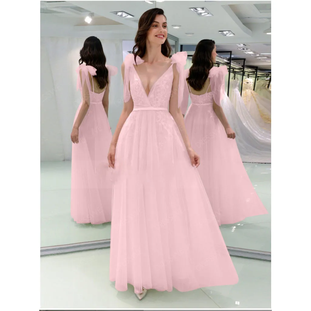 Женское длинное платье без рукавов кружевное Сетчатое с треугольным вырезом