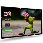 HENZIN складной проектор Экран 100 120 дюймов 16:9 HD ПВХ ткани проекционный Экран для домашнего офиса Театр открытый фильм Кино