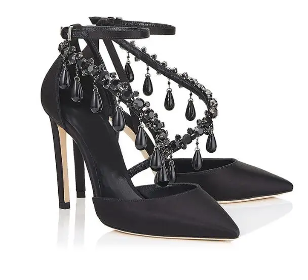 

Crystal Bling Women Pumps High Quality Thin Heel Pointed Toe Women's Shallow High Heel Party Ladies Shoes Luxury Banquet 2022