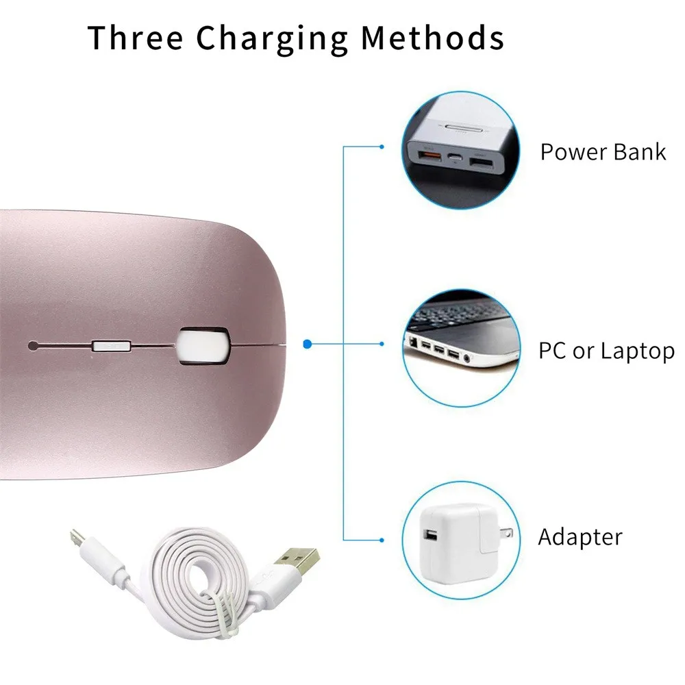 Мышь Raton Bluetooth Беспроводная Бесшумная перезаряжаемая USB игровая компьютерная мышь для ноутбука sem fio inalambrico 18Nov26