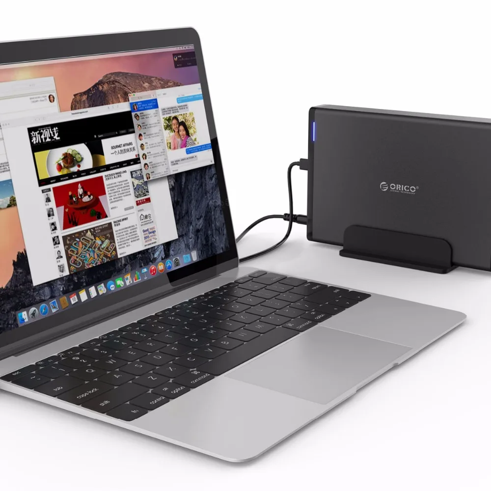 

ORICO 3.5 inch Type-C External Hard Drive Enclosure USB3.1 Gen1 Support 8TB with 100cm Type-C Wire for Windows/Mac/Linux(7688C3)