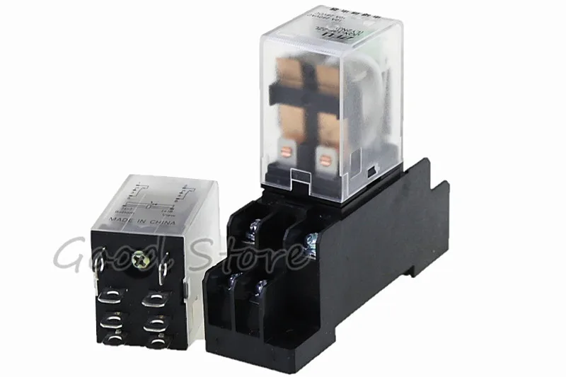 1 комплект ZFU матовое реле LY2NJ 8 Pin 10A с светодиодный + PTF08A гнездо электромагнитное 36