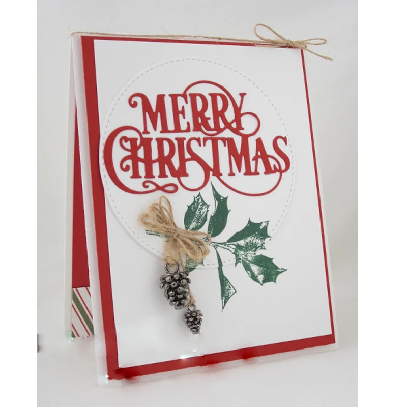 Merry Christmas олень металлические Вырубные штампы трафареты сделай сам для скрапбукинга альбом фото бумажные карты ремесло тиснение слова штампы Новинка
