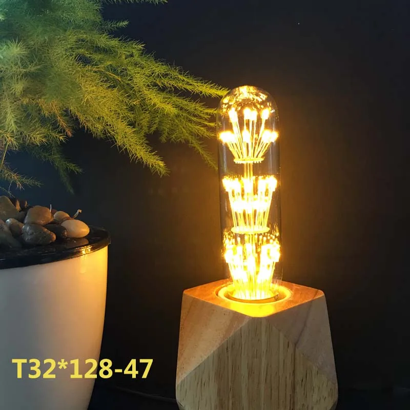 Винтаж A19/ST64/G80/G95/G125 Звезды Луна Звездное декоративные 3 Вт старинная светодиодный Edison Bulb теплый 2300 К 220 В 110 для дома на Рождество - Испускаемый цвет: E  T30 125MM
