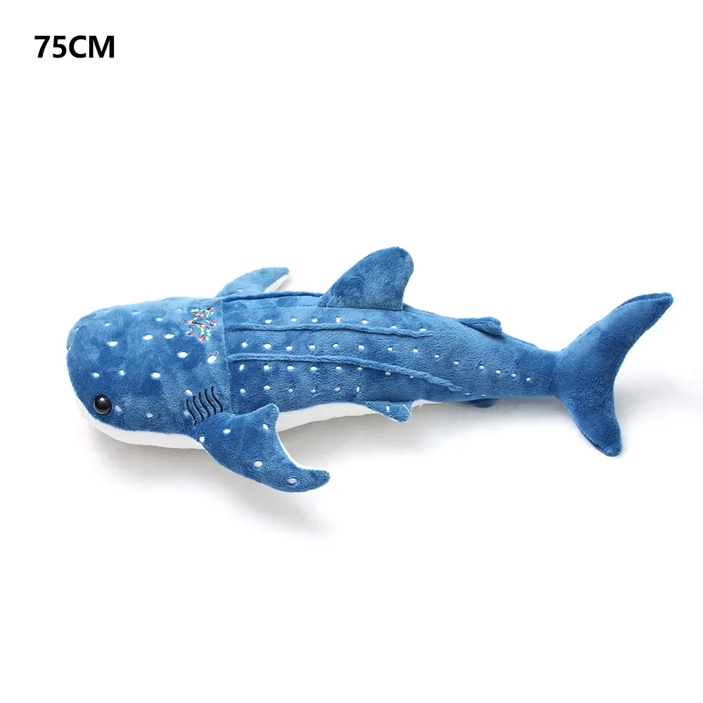 75cm 50 W/75 w/100 см милое голубое платье плюшевых игрушек с аппликацией в виде животного Симпатичные мягкие игрушки Моделирование КИТ Мягкие плюшевые игрушки декоративные подушки украшения для дома Gift50/75/100 см - Цвет: 75cm