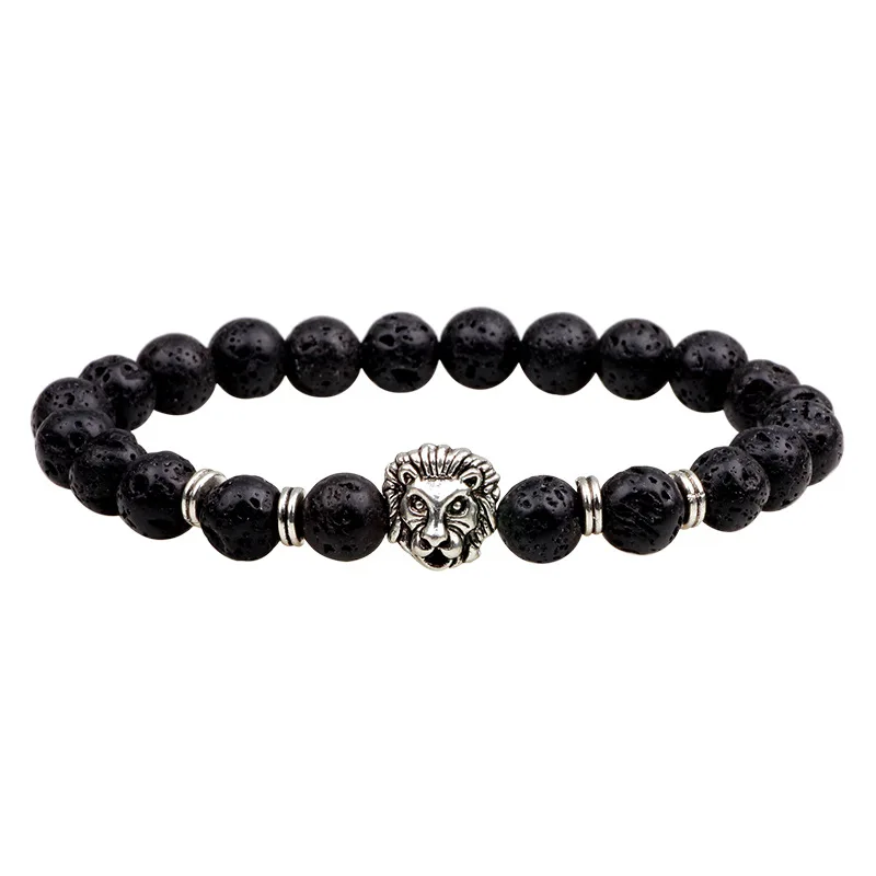 2016 New Handmade Pulseras Beaded Brown Color Male Lion Bracelets Bangles for Men Friendship Jewelry TJ-33 | Украшения и