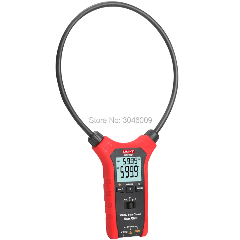 UNI-T UT281E True RMS Flex Clamp; 3000A AC True RMS гибкий клещи, измерение сопротивления/частоты/пускового тока